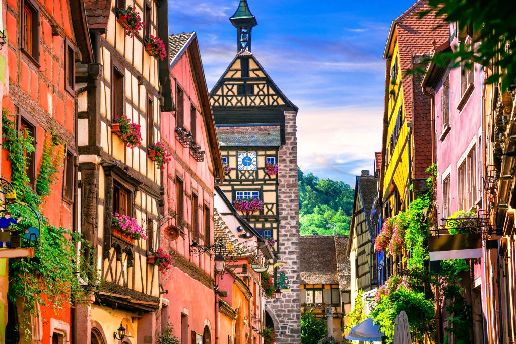 Most beautiful villages of France - Riquewihr in Alsace.