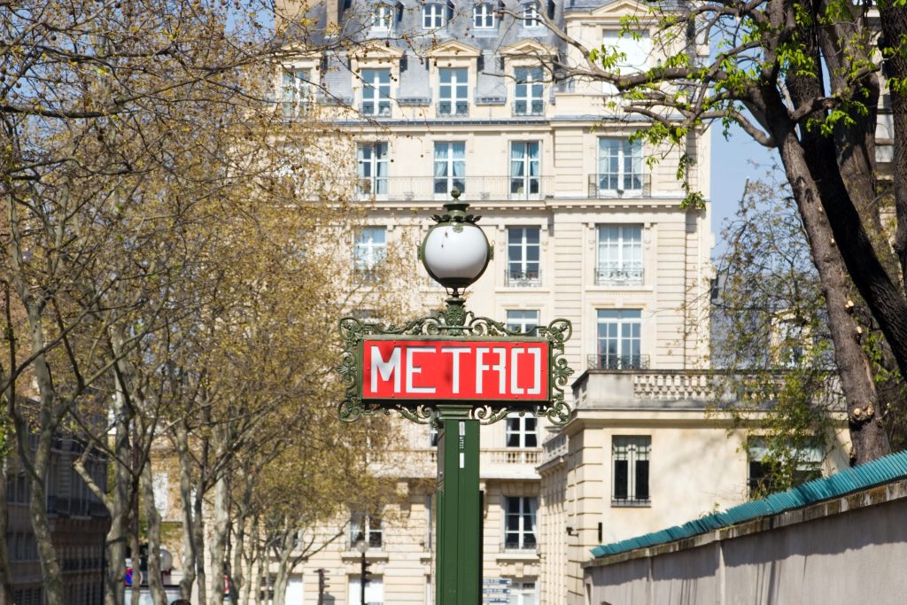 Metro Sign In Paris, France