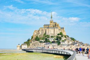 Castle on the island of Mont Saint Michel