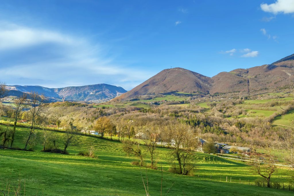 Landscape in Jura Mountains, France