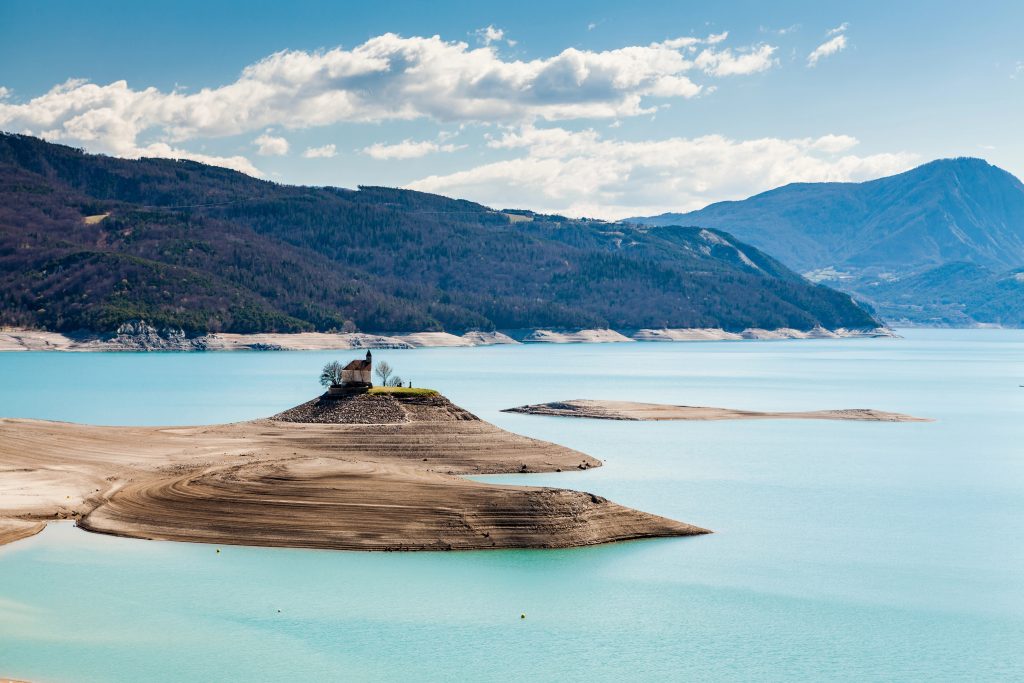 Lake Serre-Poncon, Hautes-Alpes, France