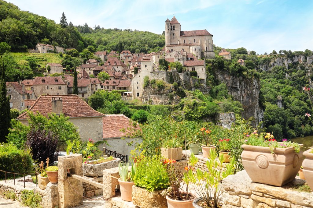 Saint-Cirq-Lapopie beautiful medieval village in the Lot region, France
