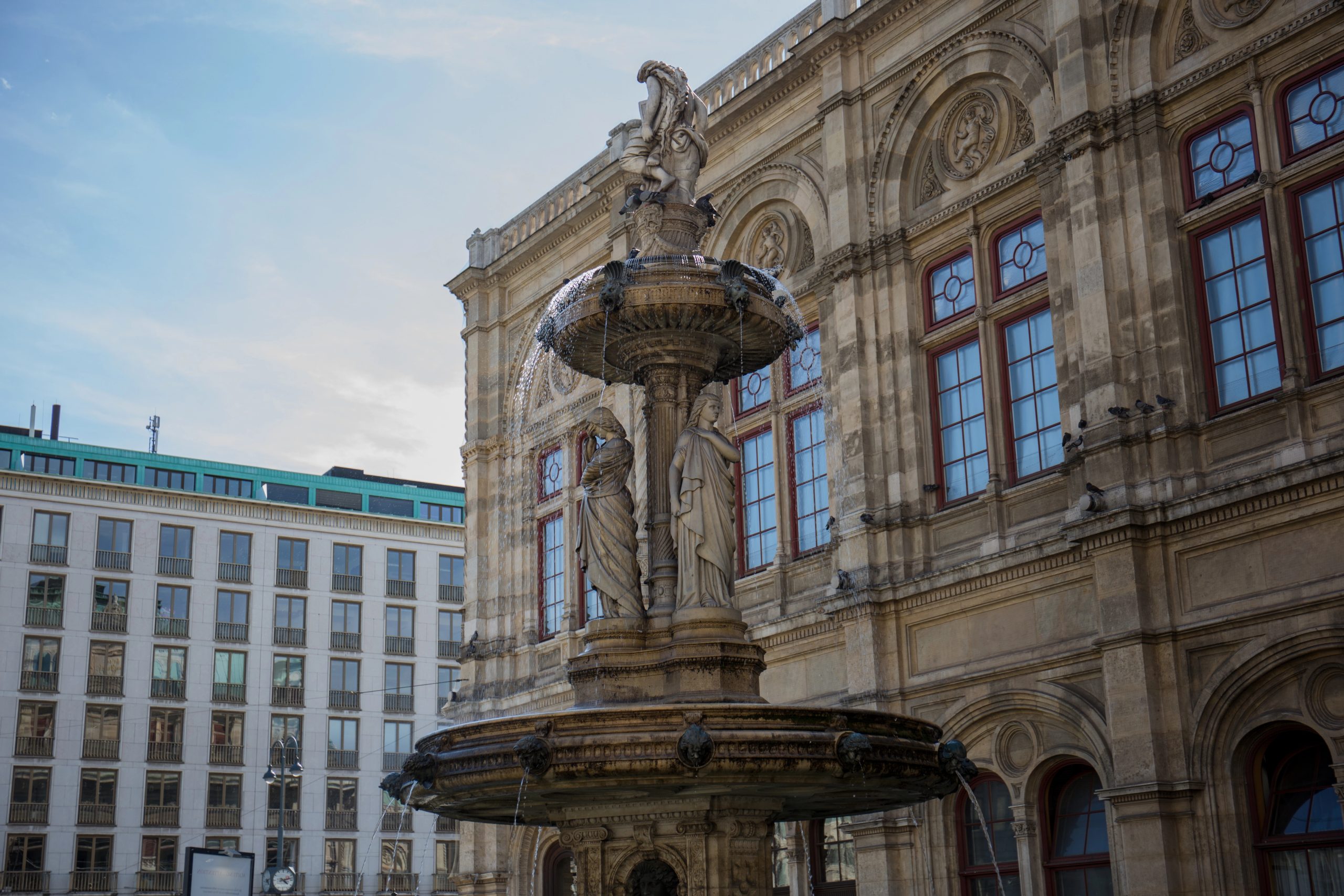 Historic beautiful buildings and streets of the city of vienna