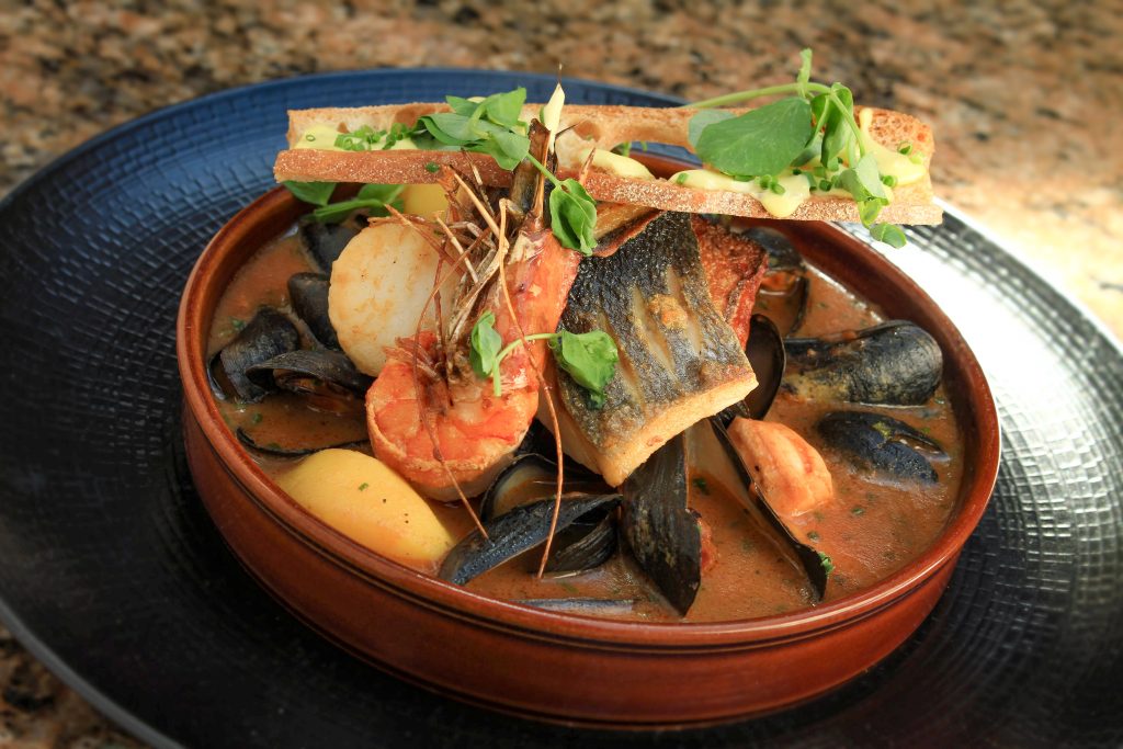 Traditional buillabaise fish soup
