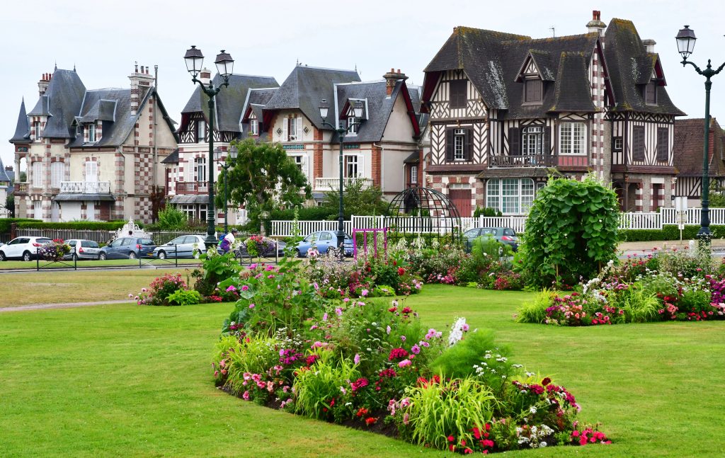 Cabourg, France : picturesque village in summer 