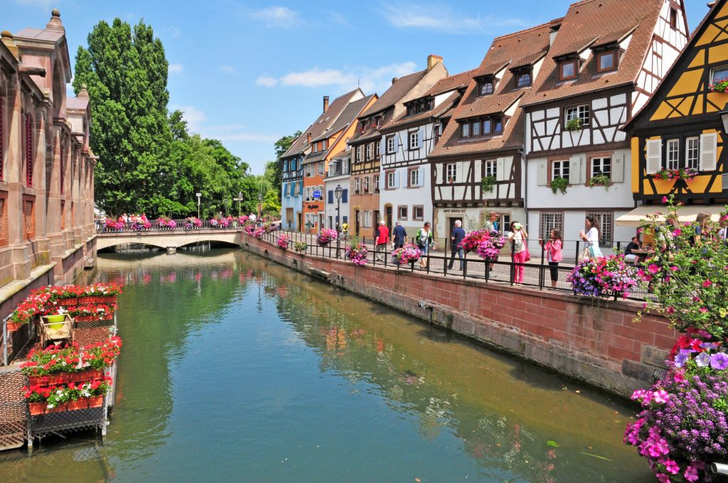 Colmar, France : the historical Petite Venise district 