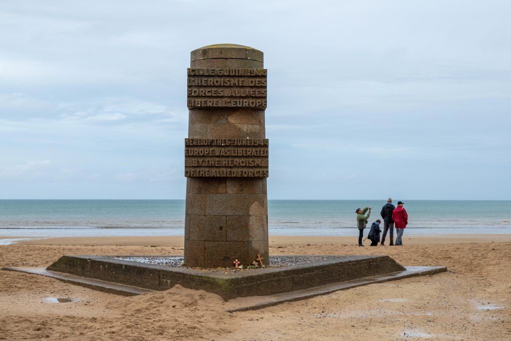 Juno Beach Normandy France, the monuments in memory of D Day landings