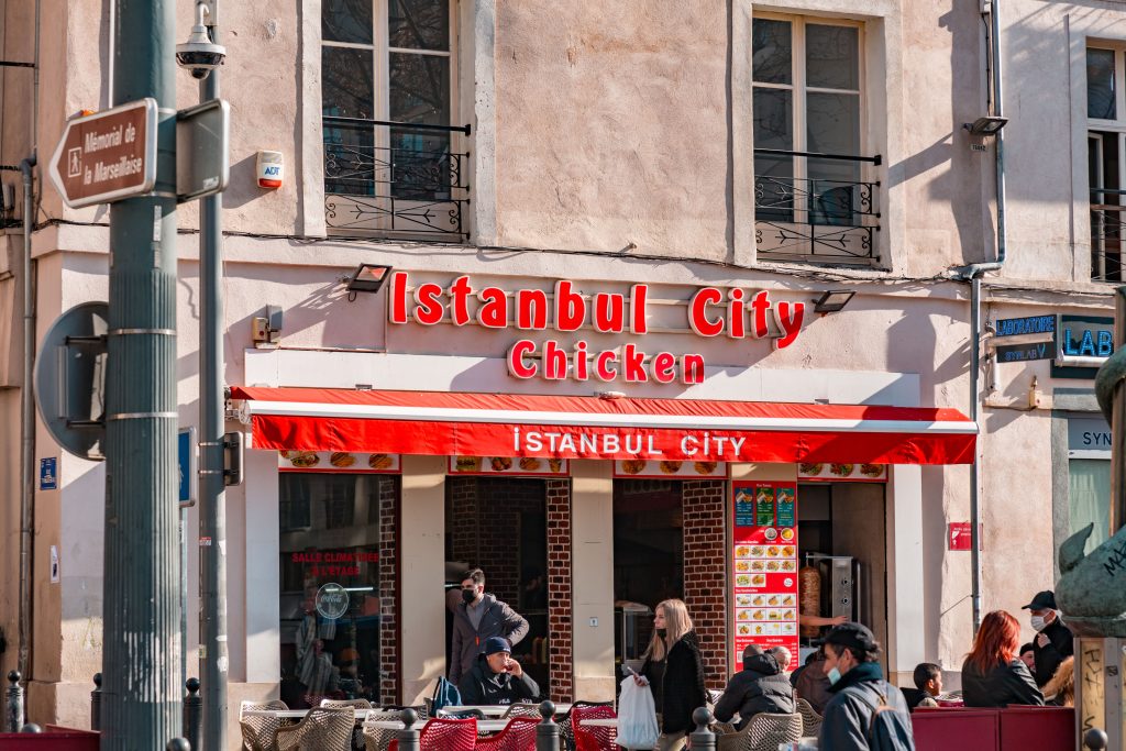 Marseille, France: Turkish restaurant Istanbul City serving traditional Turkish food in the city of Marseille, France.