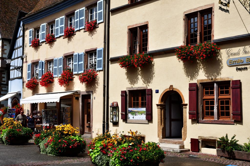 Eguisheim, France - july 23 2016 : historical village in summer